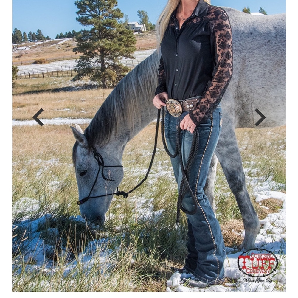 Cowgirl Tuff Western Edge Dark Jeans